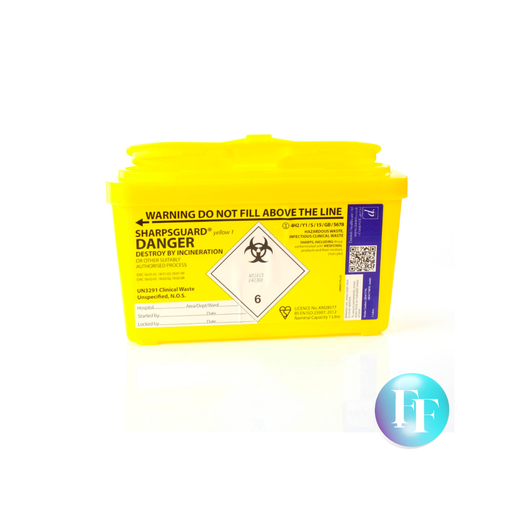 Sharpsguard Yellow 1 Ltr Sharps Bin